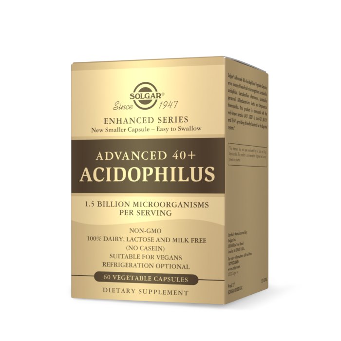 SOLGAR Advanced 40+ Acidophilus - Jelitowa flora bakteryjna (60 kaps.)
