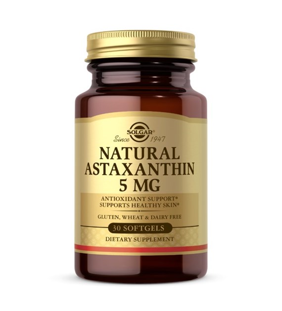 SOLGAR Astaxanthin - Astaksantyna 5 mg (30 kaps.)