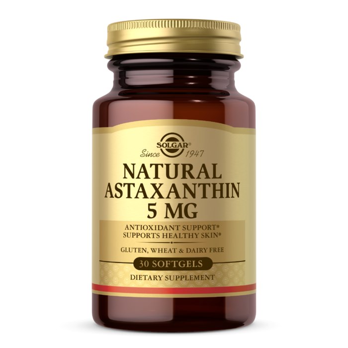 SOLGAR Astaxanthin - Astaksantyna 5 mg (30 kaps.)