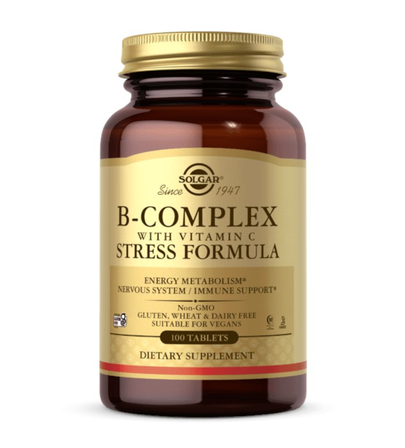 SOLGAR B-Complex with Vitamin C Stress Formula (100 tabl.)
