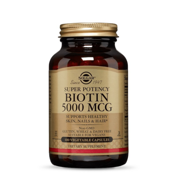 SOLGAR Biotin 5000 mcg - Biotyna 5000 mcg (100 kaps.)