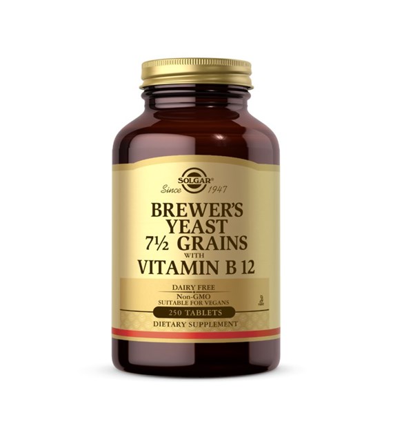 SOLGAR Brewer's Yeast 7 1/2 Grains with Vitamin B12 (250 tabs)