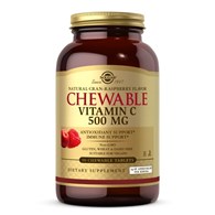 SOLGAR Chewable Vitamin C 500 mg - Witamina C do ssania Cran Raspberry (90 tabl.)