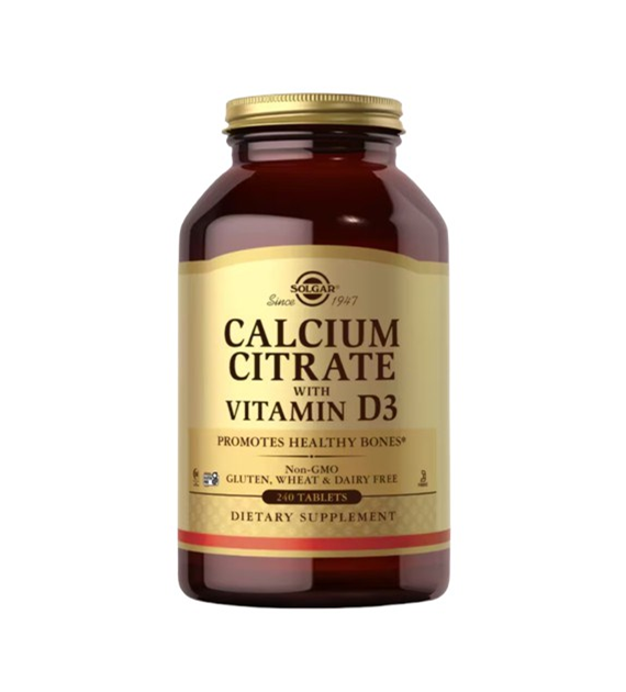 SOLGAR Calcium Citrate with Vitamin D3 (240 tabs)