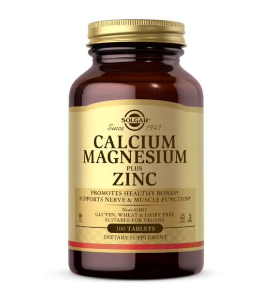SOLGAR Calcium Magnesium plus Zinc (100 tabs)