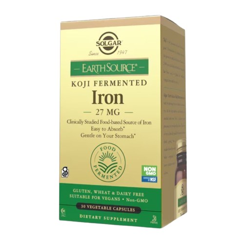 SOLGAR Earth Source® Koji Fermented Iron 27 mg (30 kaps.)