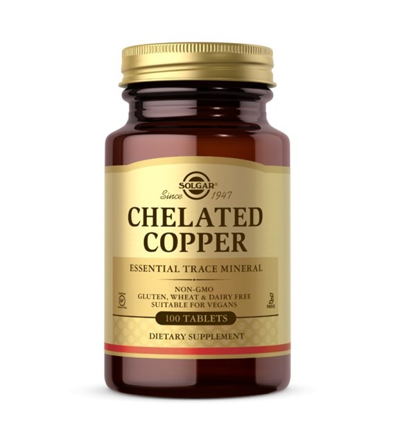 SOLGAR Chelated Copper - Miedź Chelat (100 tabl.)