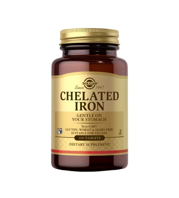 SOLGAR Chelated Iron Tablets (100 tabs)