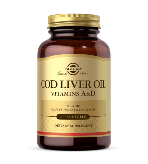 SOLGAR Cod Liver Oil - Vitamins A&D (100 caps)