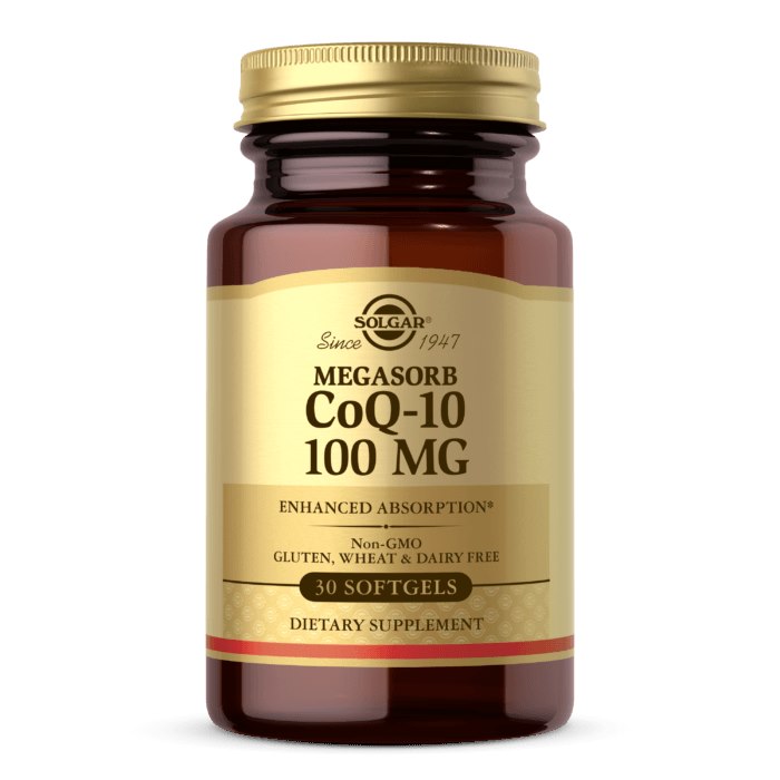 SOLGAR Megasorb CoQ-10 100 mg - Koenzym Q10 - Kaneka 100 mg (30 kaps.)