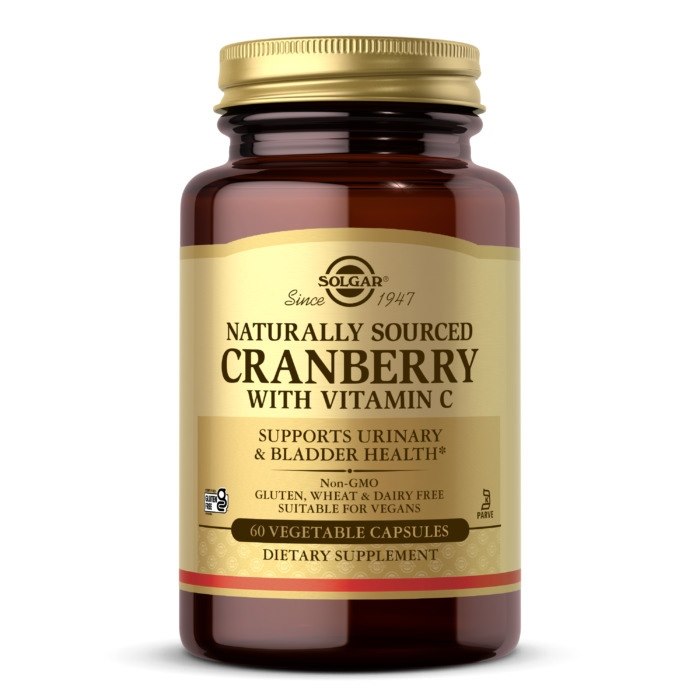 SOLGAR Cranberry with Vitamin C - Żurawina ekstrakt z witaminą C (60 kaps.)
