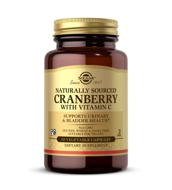 SOLGAR Cranberry with Vitamin C - Żurawina ekstrakt z witaminą C (60 kaps.)