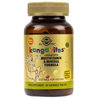 SOLGAR Kangavites Multivitamin & Mineral - Witaminy i minerały do ssania (smak owoce tropikalne) (60 tabl.)