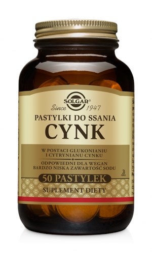 SOLGAR Flavo-Zinc Lozenges - Cynk do ssania (50 tabl.)