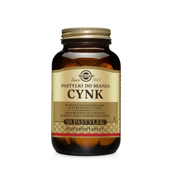 SOLGAR Flavo-Zinc Lozenges - Cynk do ssania (50 tabl.)