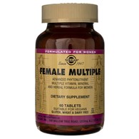 SOLGAR Female Multiple - dedykowana formuła witamin i minerałów z naturalnymi składnikami (60 tabl.)