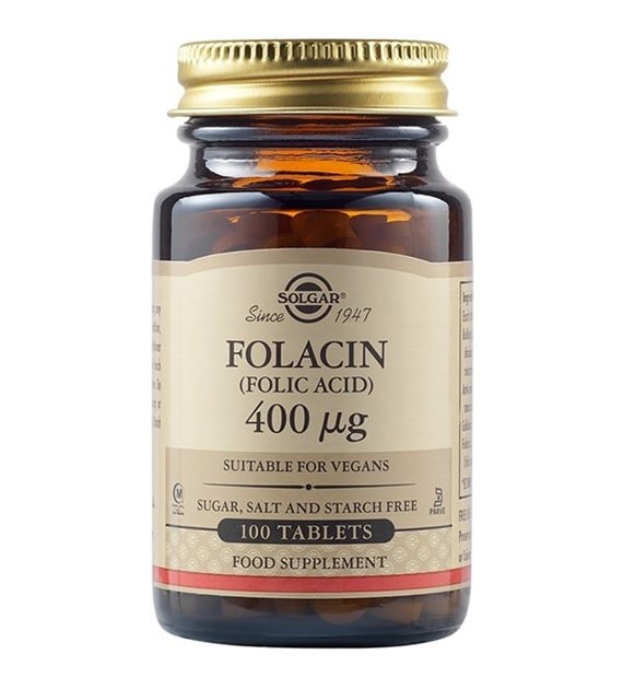 SOLGAR Folacin - Folic Acid, 400 mcg (100 tabs)