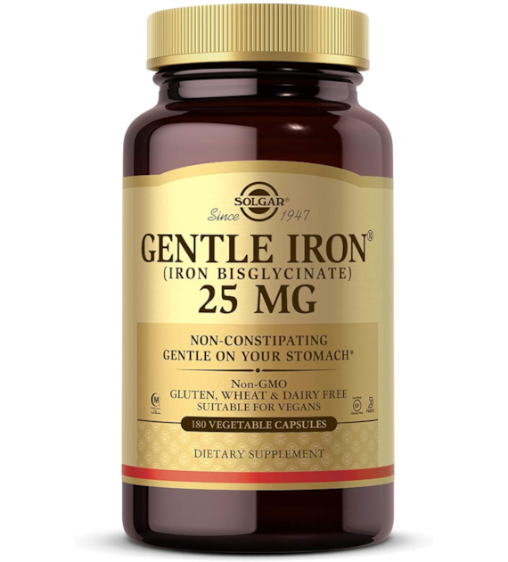 SOLGAR Gentle Iron, 25 mg (180 caps)