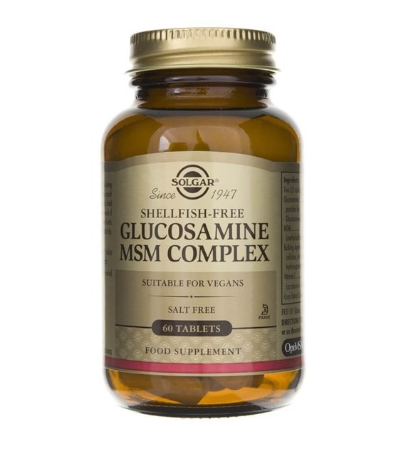 SOLGAR Glucosamine MSM Complex - Glukozamina MSM Kompleks (60 tabl.)
