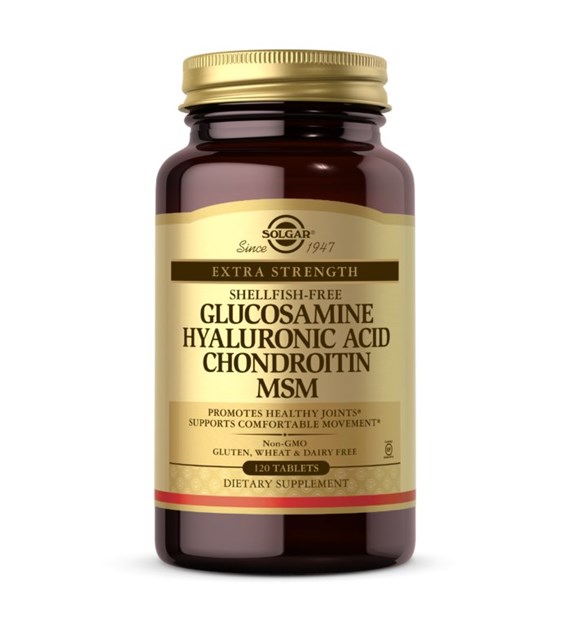 SOLGAR Glucosamine, Hyaluronic Acid, Chondroitin and MSM (120 tabs)