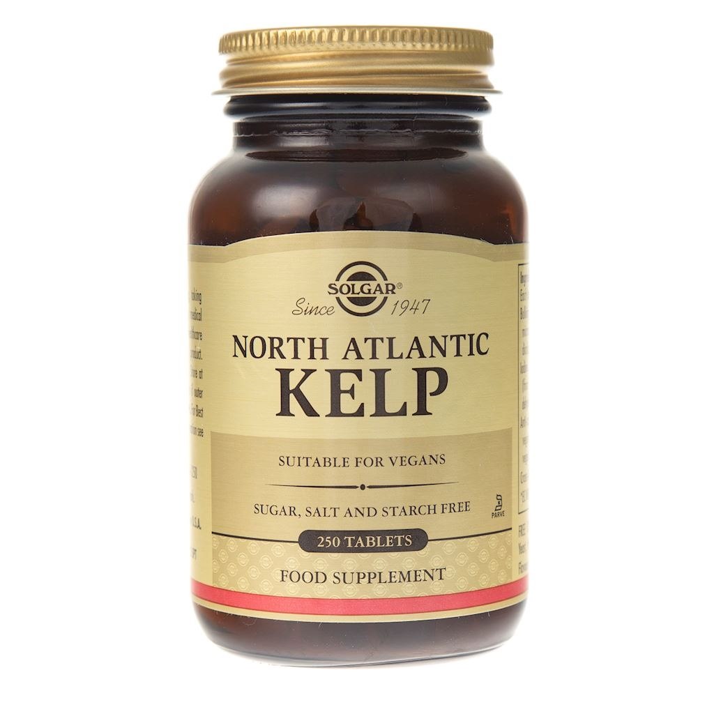 SOLGAR North Atlantic Kelp - Północnoatlantycki Kelp Jod 200 mcg (250 tabl.)