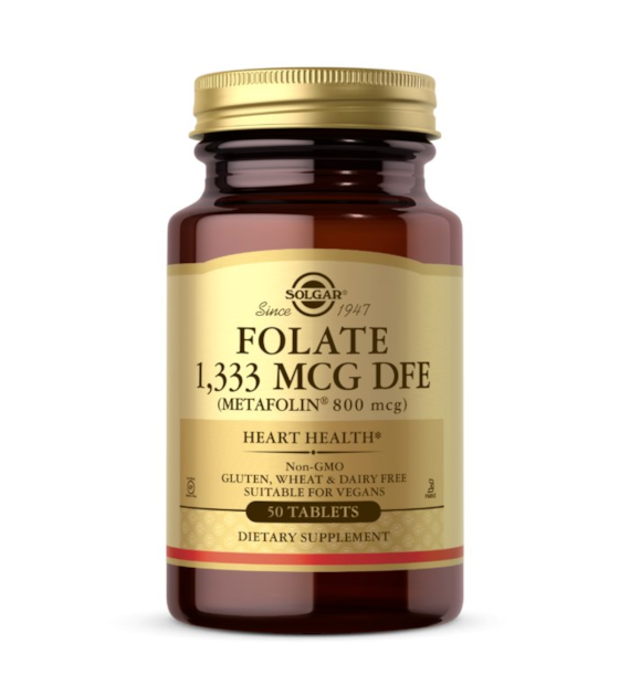SOLGAR Folate (Metafolin) 800 mcg (50 tabl.)