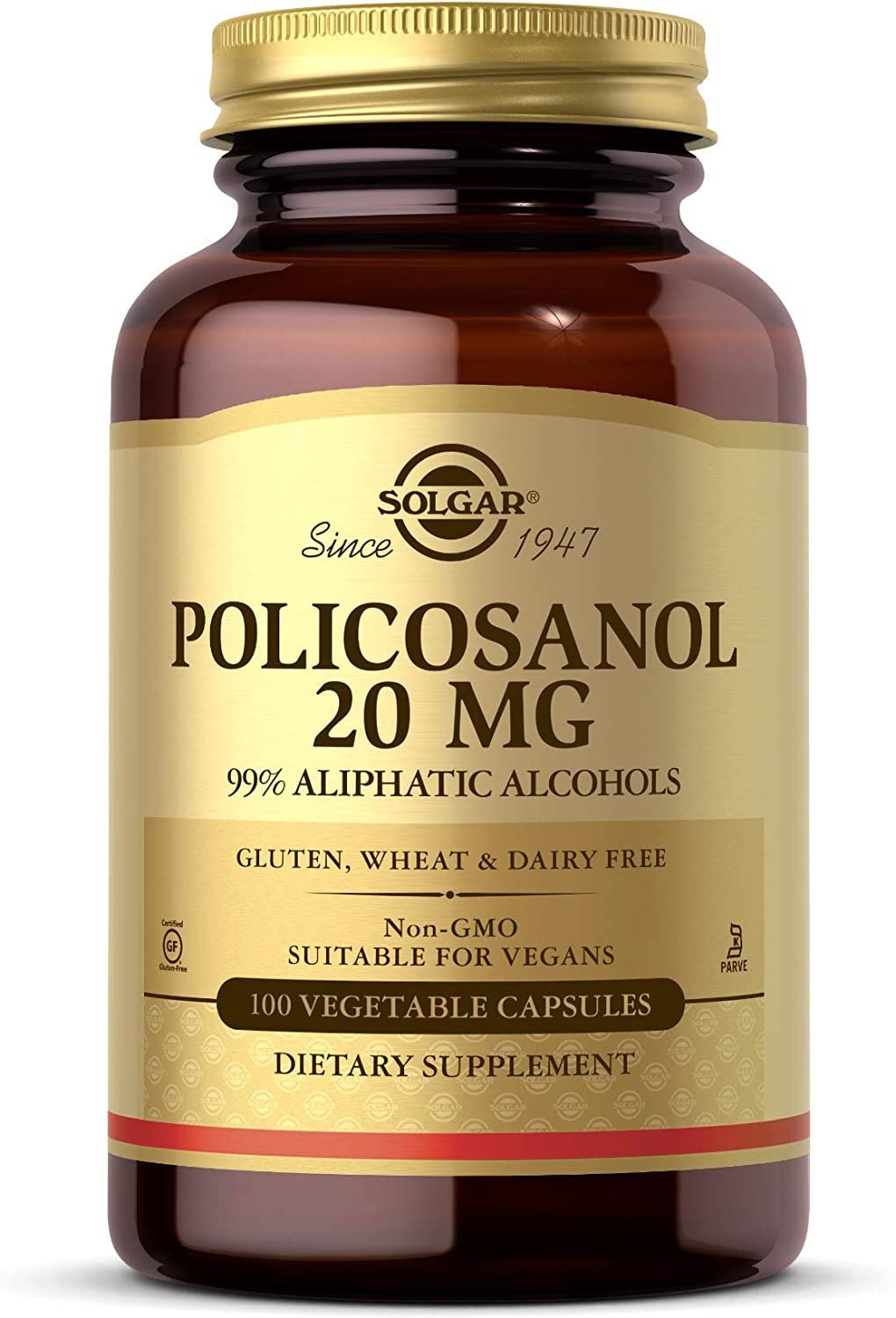 SOLGAR Policosanol - Polikosanol 20 mg (100 kaps.)