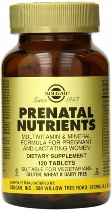 SOLGAR Prenatal Nutriens - Witaminy i minerały prenatalne (120 tabl.)