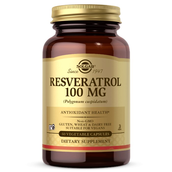 SOLGAR Resveratrol - Resweratrol 100 mg (60 kaps.)