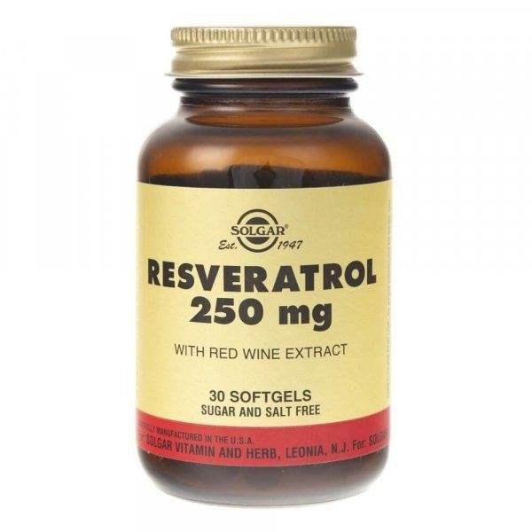 SOLGAR Resveratrol 250 mg with Red Wine Extract (30 kaps.)