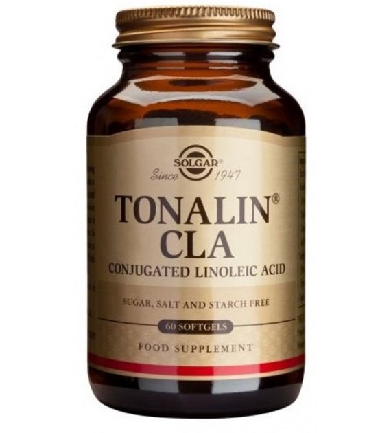 SOLGAR CLA - Tonalin 1300 mg (Sprzężony Kwas Linolowy) z oleju z Nasion Krokosza (60 kaps.)
