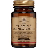 SOLGAR Dry Vitamin A 5000 IU 1500 mcg - Sucha Witamina A(100 tabl.)