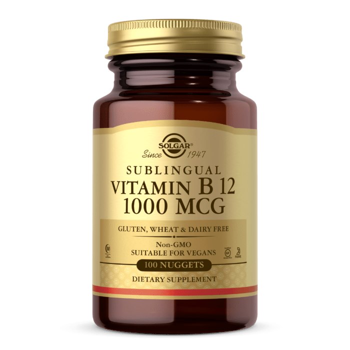 SOLGAR Vitamin B12 - Witamina B12 1000 mcg (100 tabl.)