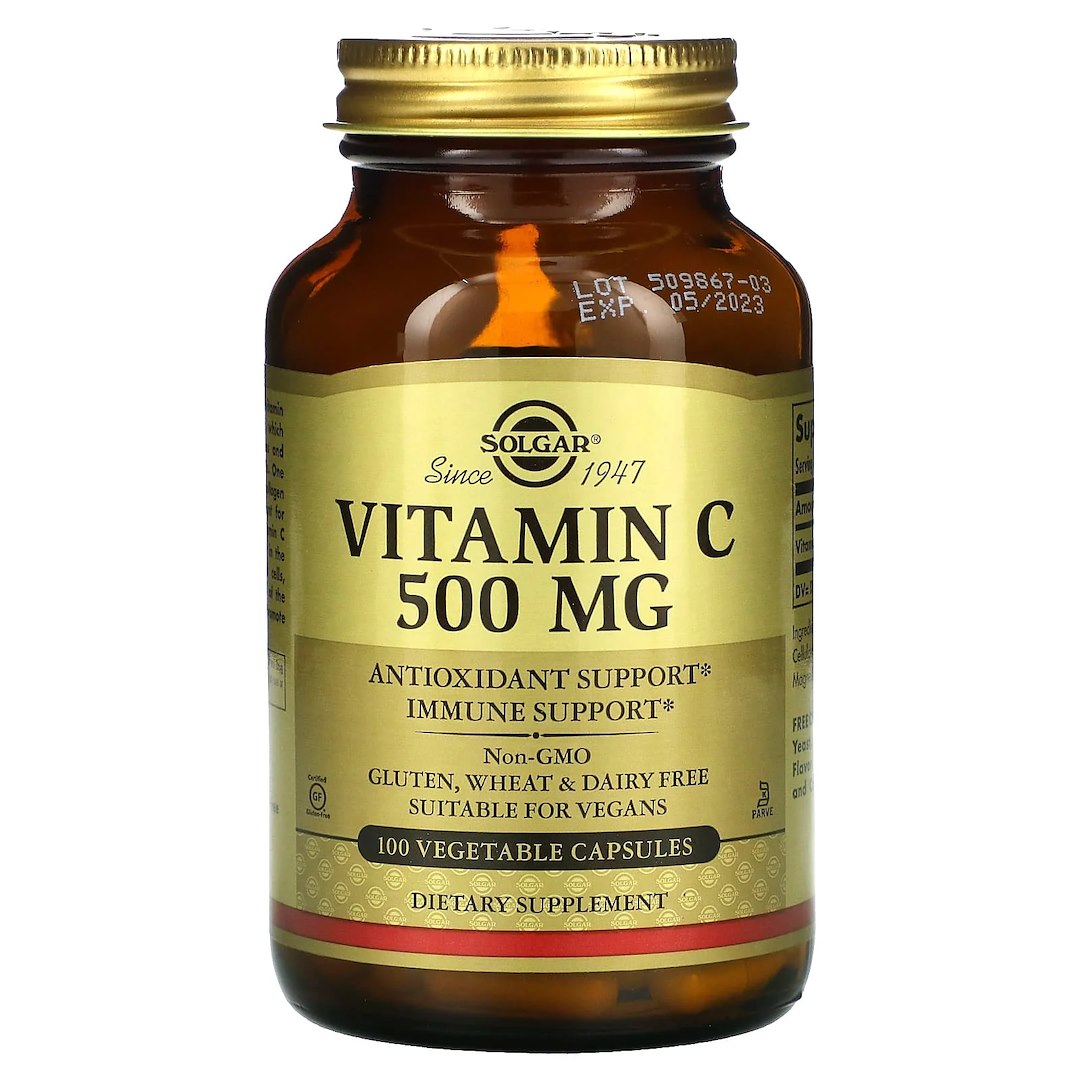 SOLGAR Vitamin C - Witamina C 500 mg (100 kaps.)