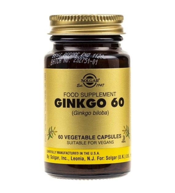 SOLGAR Ginkgo 60 - Ginkgo Biloba (60 kaps.)