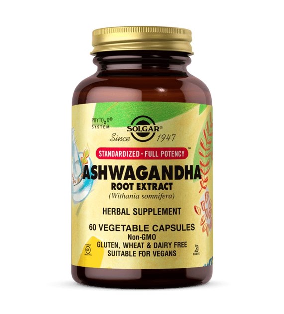 SOLGAR Ashwagandha Root Extract - Ashwagandha ekstrakt z korzenia (60 kaps.)