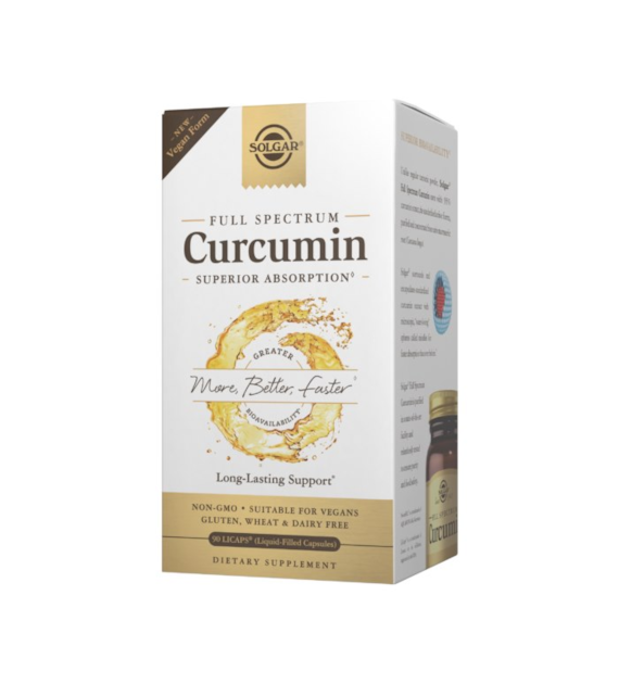 SOLGAR Curcumin Full Spectrum Vegan Form (90 kaps.)