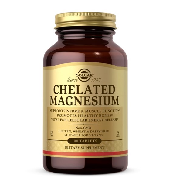 SOLGAR Chelated Magnesium - Magnez Chelat (100 tabl.)