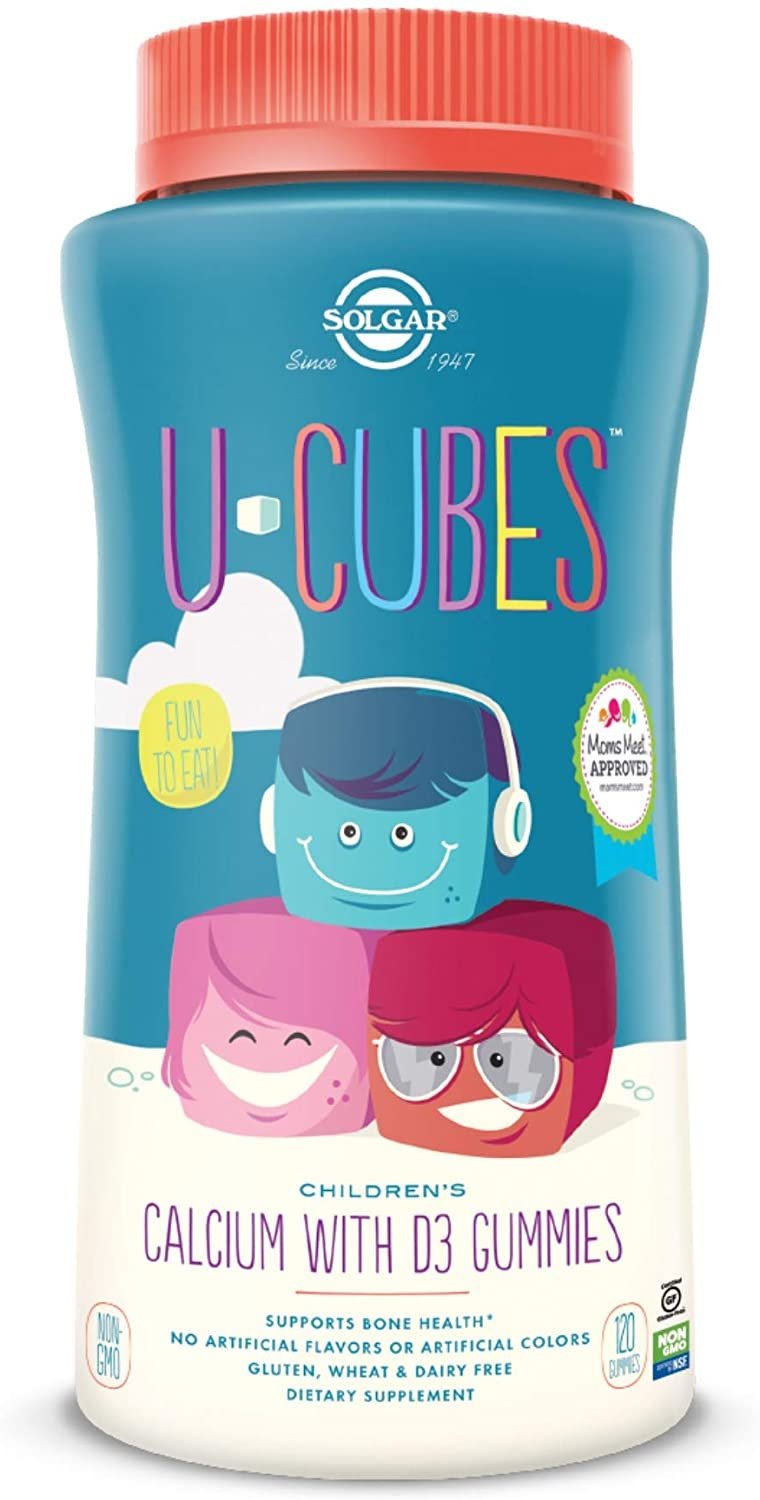 SOLGAR U-Cubes Calcium with D3 - Wapń z witaminą D3 dla dzieci (120 żelek)