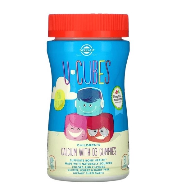 SOLGAR U-Cubes Calcium with D3 (60 gummies)