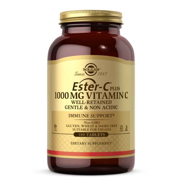 SOLGAR Ester C Plus - Witamina C 1000 mg (180 tabl.)