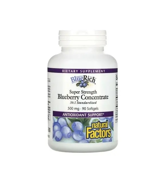 NATURAL FACTORS Super Strength Blueberry Concentrate (90 kaps.)