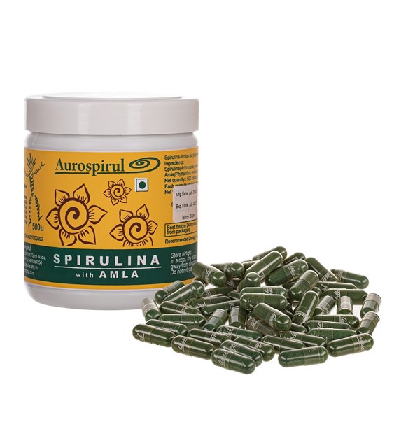 AUROSPIRUL Spirulina with Amla (500 caps)