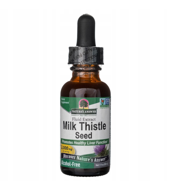NATURE'S ANSWER Milk Thistle Seed - Ostropest plamisty ekstrakt (30 ml)