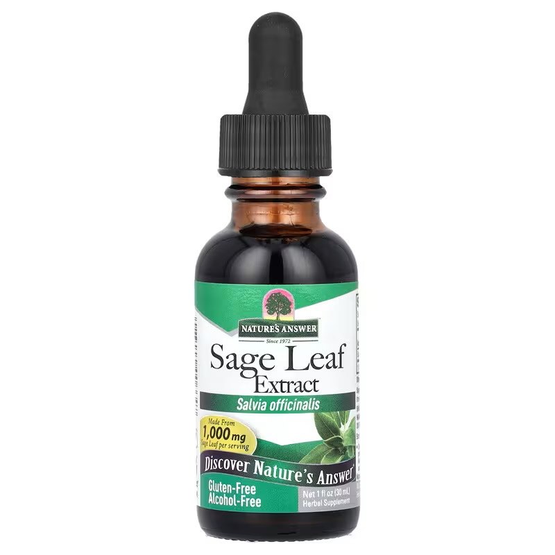 NATURE'S ANSWER Sage Leaf Extract - Ekstrakt z liści szałwii (30 ml)