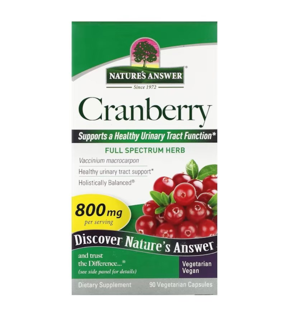 NATURE'S ANSWER Cranberry - Żurawina (90 kaps.)