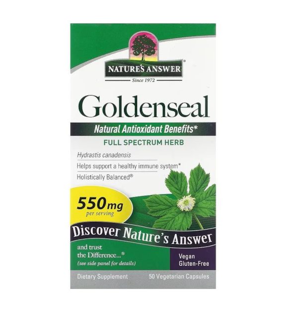 NATURE'S ANSWER Goldenseal Root - Korzeń gorzknika pospolitego (50 kaps.)