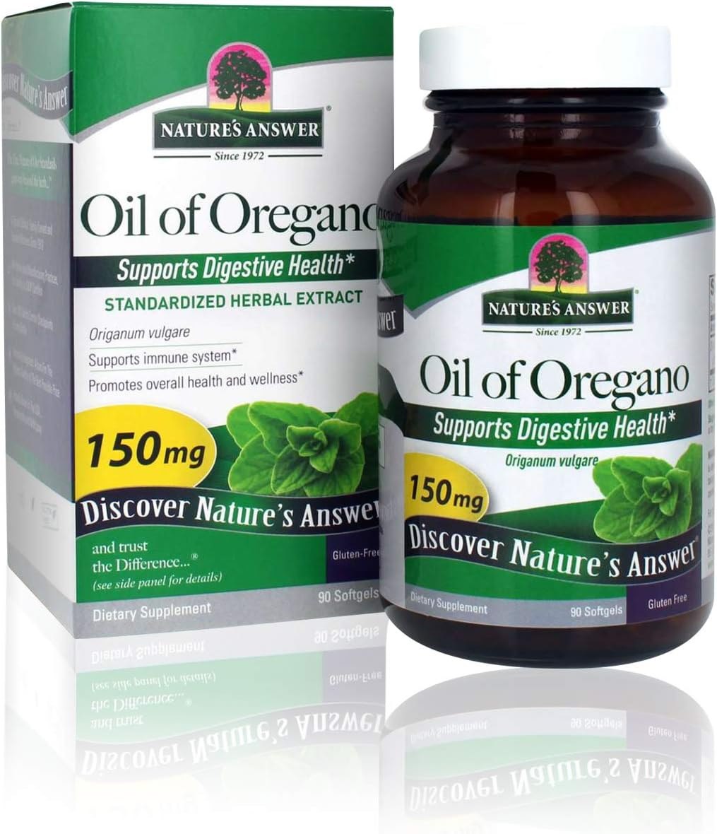 NATURE'S ANSWER Oil of Oregano - Olejek z oregano (90 kaps.)