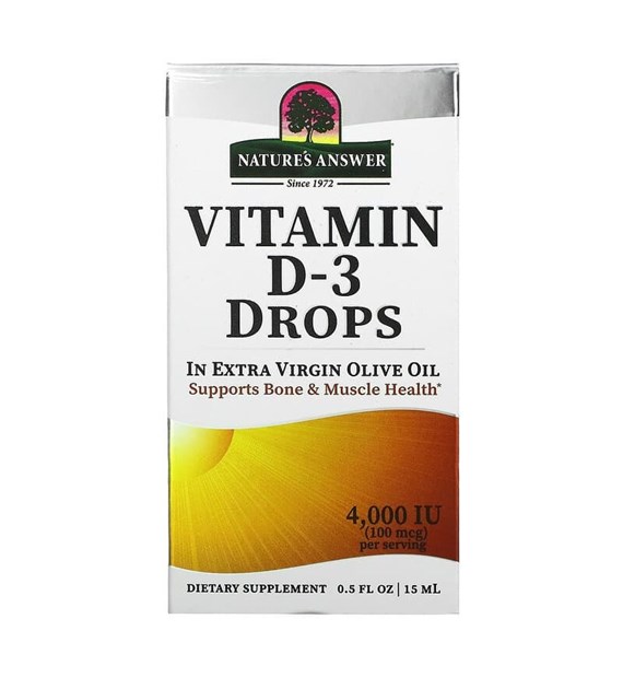 NATURE'S ANSWER Vitamin D-3 Drops 4000 IU (15 ml / 0.5 fl. oz.)
