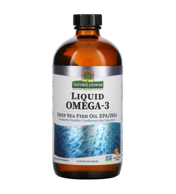 NATURE'S ANSWER Liquid Omega-3 Deep Sea Fish Oil EPA/DHA (480 ml)